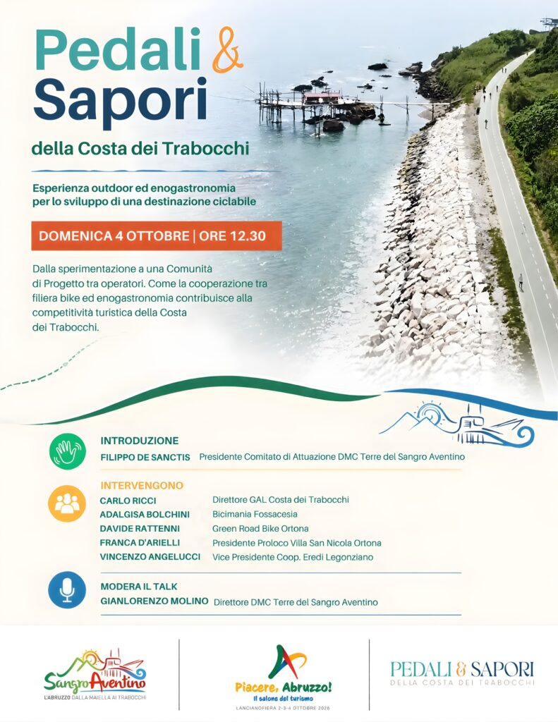 Locandina dell’incontro Pedali & Sapori della Costa dei Trabocchi